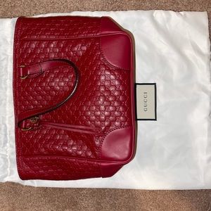 Red Leather Gucci Crossbody